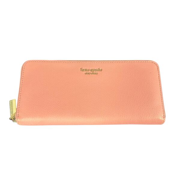 Kate Spade New York Pink Leather Zip Around Wallet - Picture 1 of 11